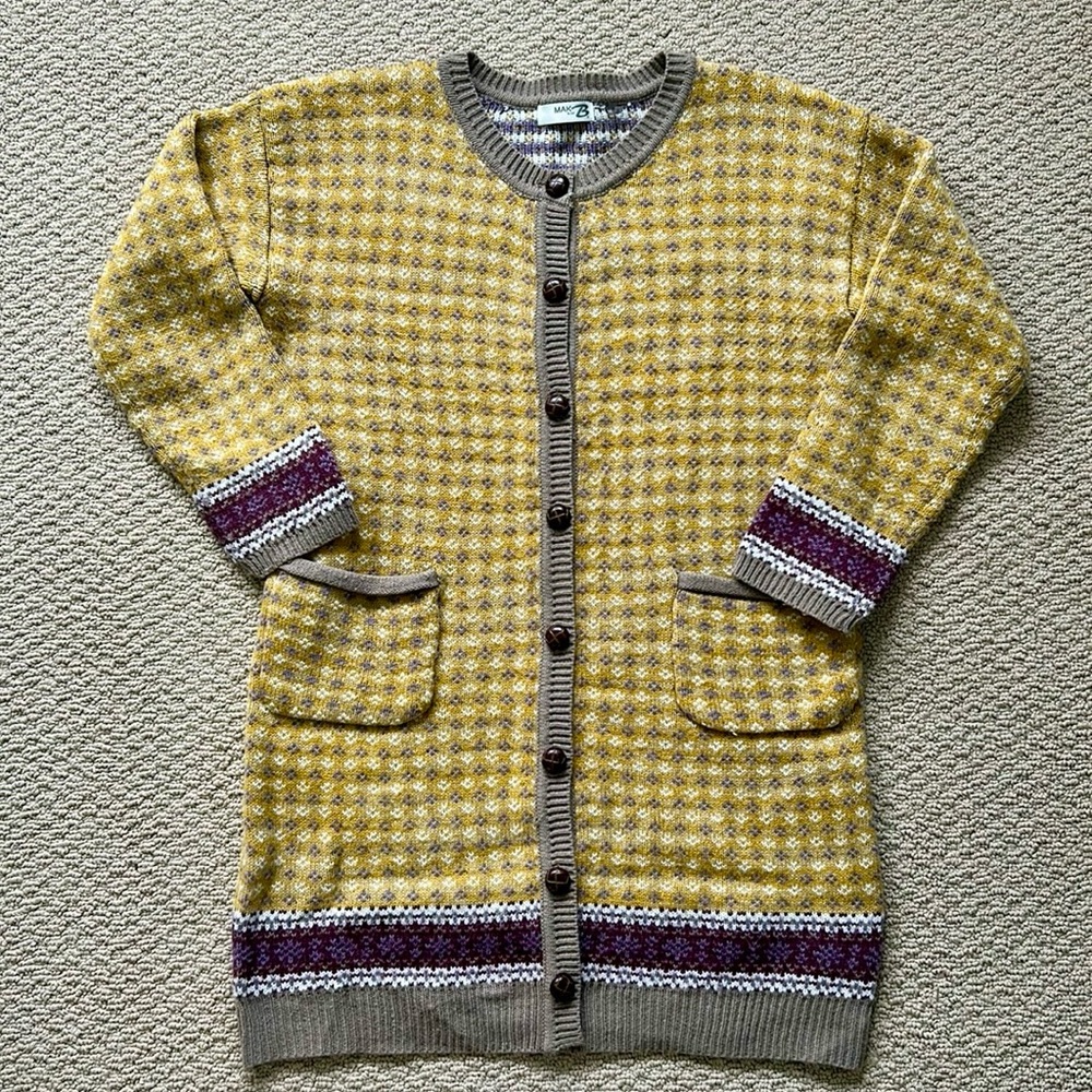 Mustard yellow Fair Aisle cardigan